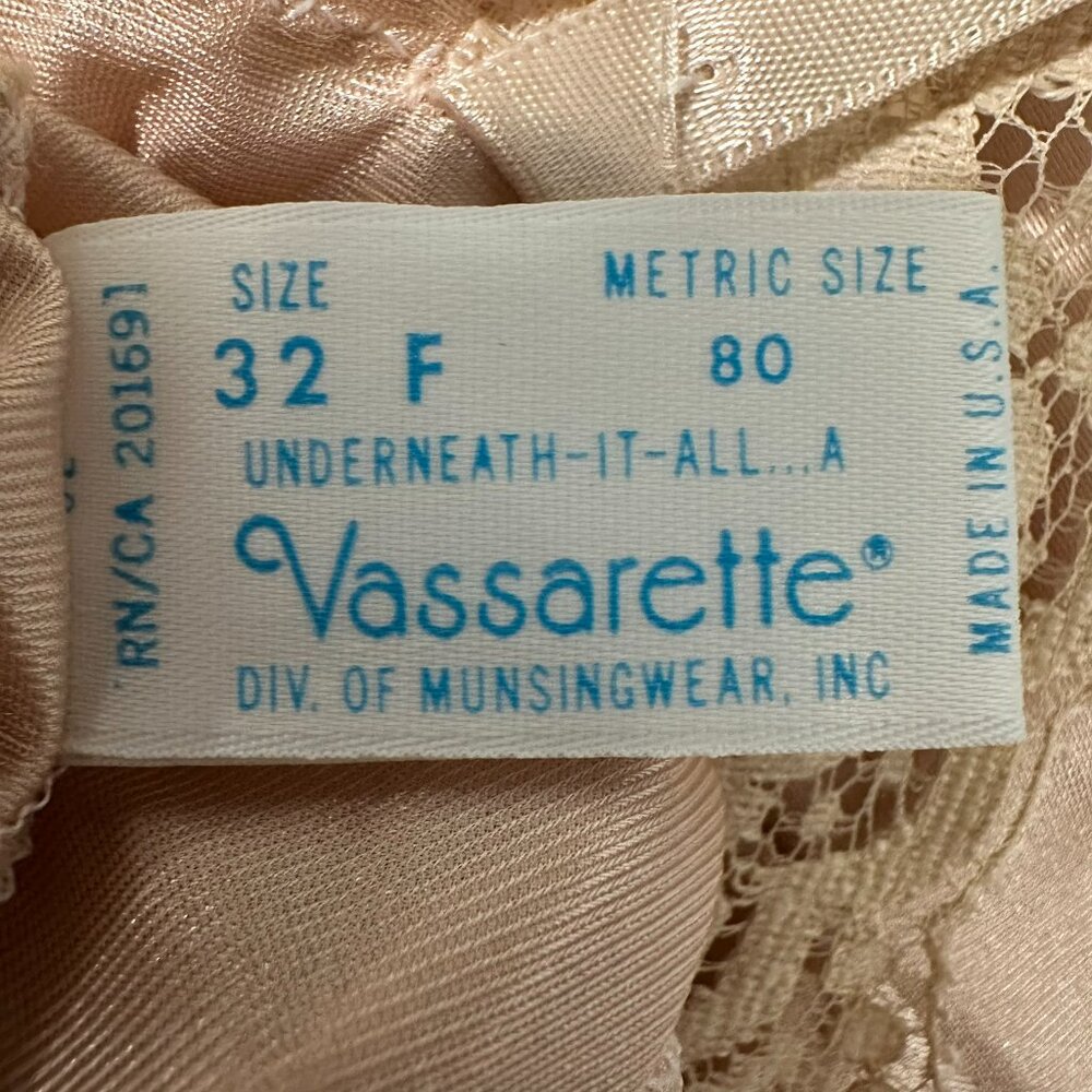 ✨ NWT Vintage Vassarette "Underneath-It-All" Lace Slip ✨ 32F / 32DDD / S - Picture 6 of 14